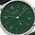 Tangente Neomatik Update 38.5mm - Forest Green on Leather Strap