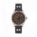 Pilot Watch Basic Palermo Automatic 39mm - Black/Orange on Leather Strap