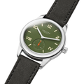 Club Campus Steel Back 36mm - Olive on Leather Strap