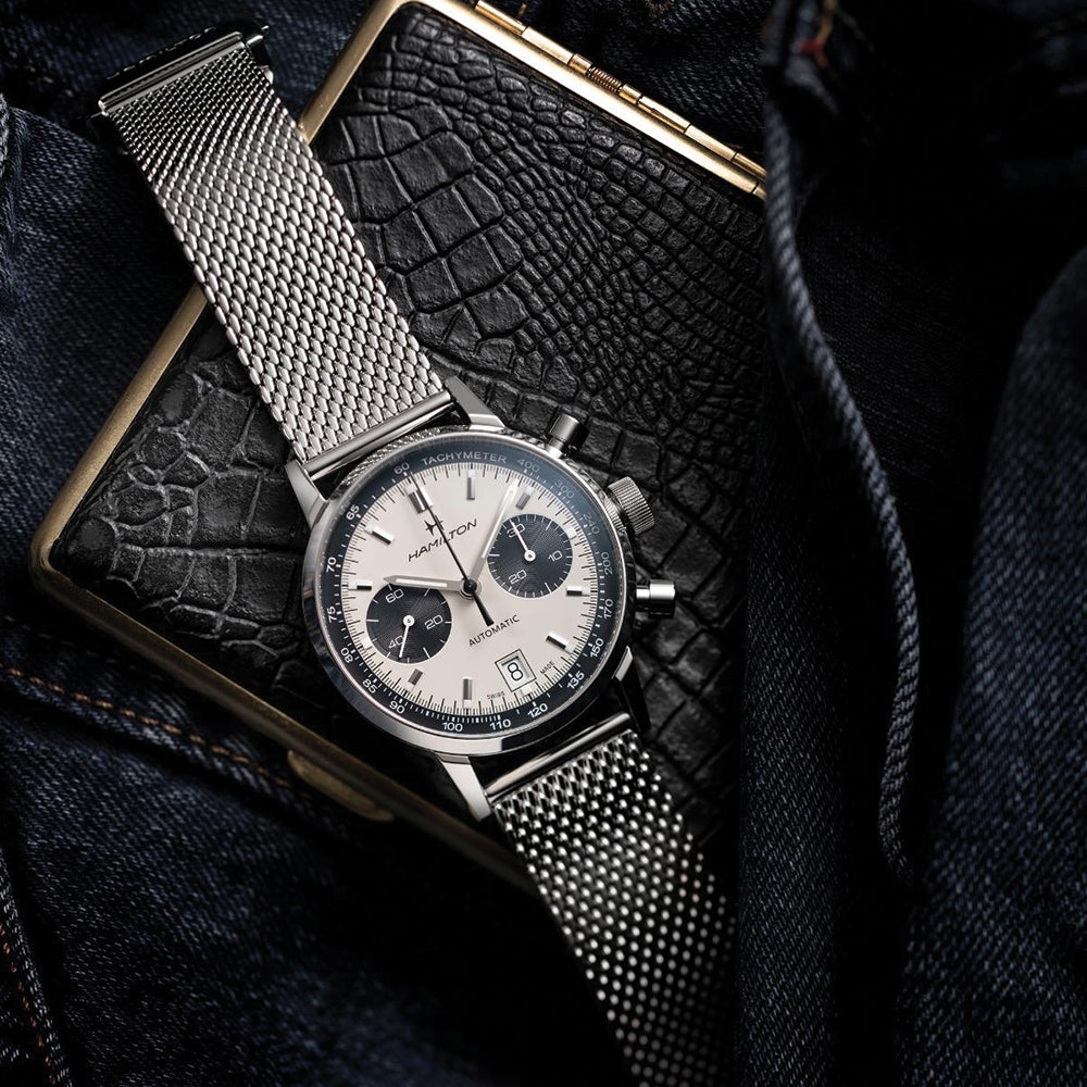 American Classic Intra-Matic Auto Chrono 40mm - White on Bracelet