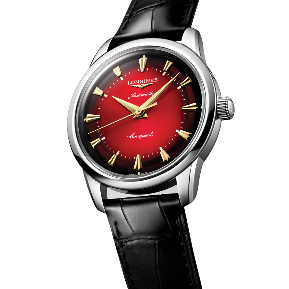 Conquest Heritage Year of the Snake Limited Edition 40mm - Red on Leather Strap