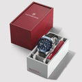 Swiss Army Chrono Quartz 42mm - Blue on Black Leather Strap