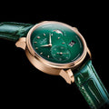 PanoMaticLunar Red Gold 40mm - Green on Strap