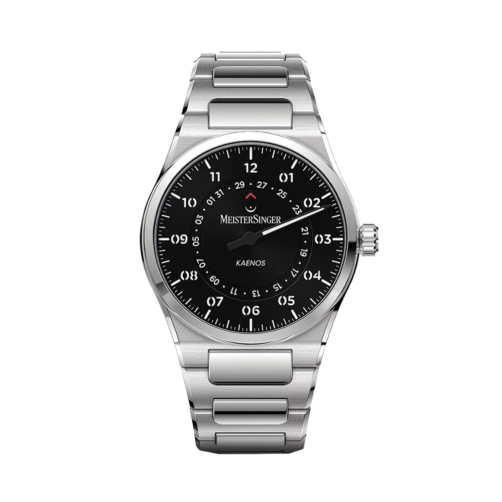 Kaenos Open Date 40mm - Black on Bracelet