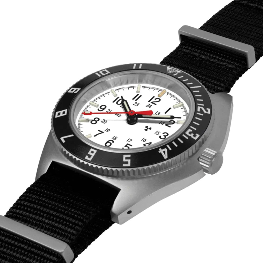 SSNAV No Date 41mm - Arctic on Nylon Defense Standard Strap