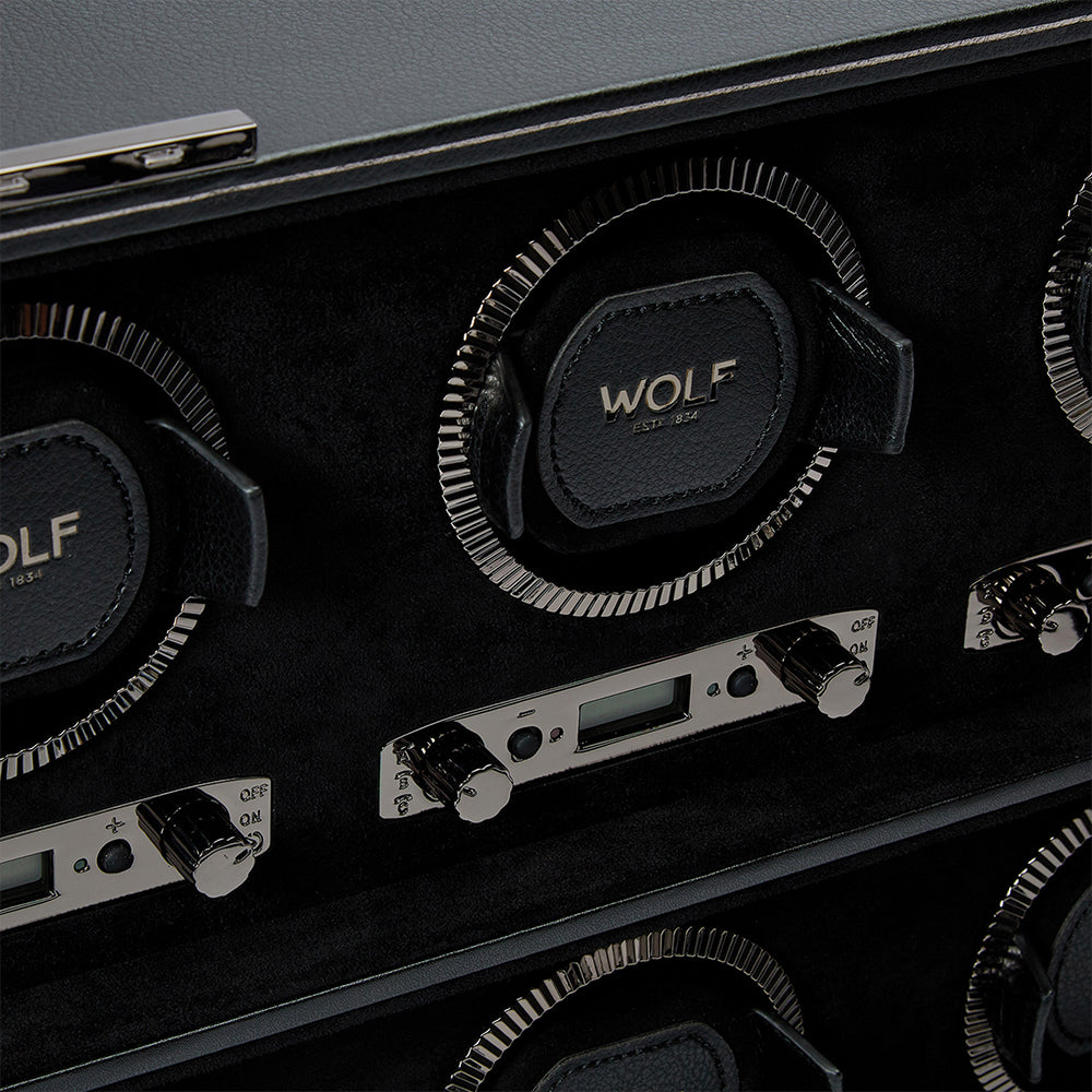 British Racing 8 Piece Watch Winder - Black