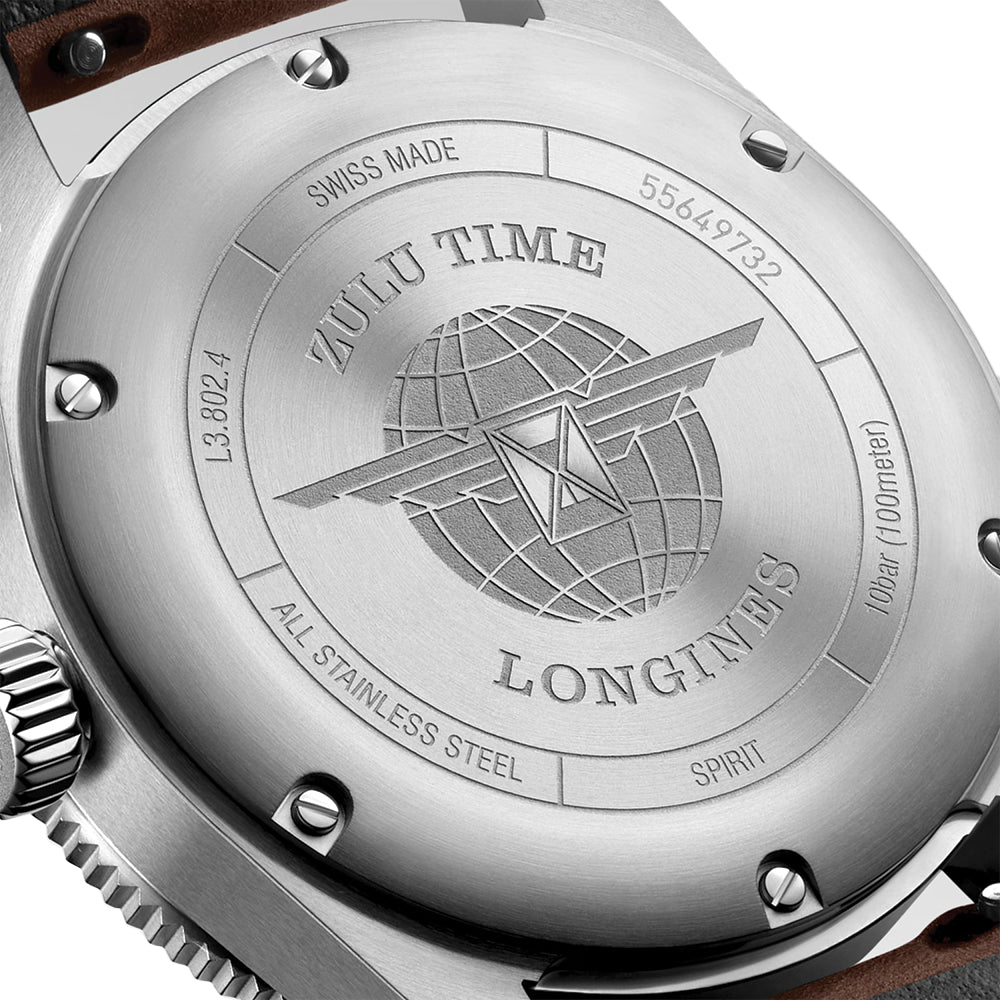 Spirit Zulu Time 39mm - Black on Leather Strap