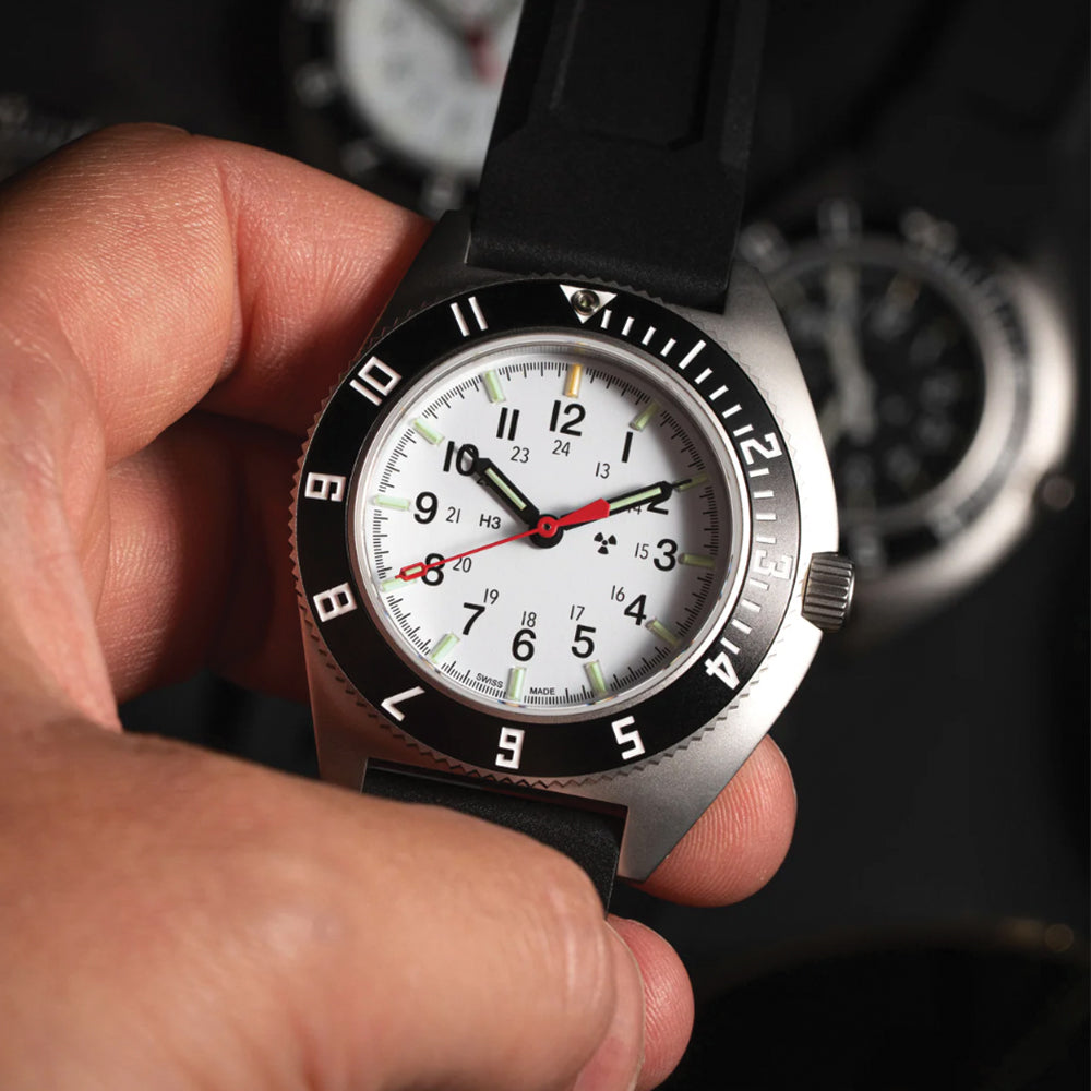 SSNAV No Date 41mm - Arctic on Rubber Strap