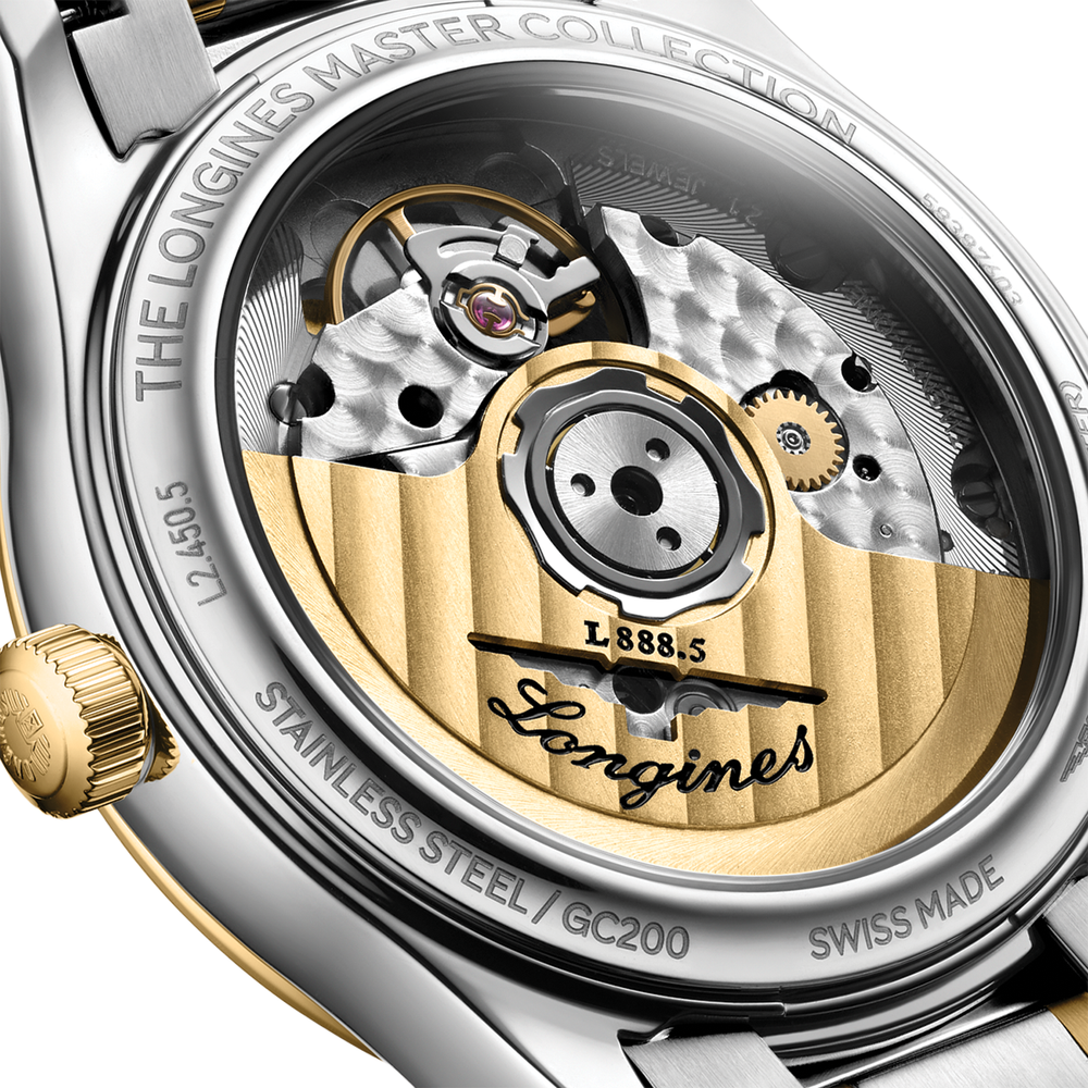 Master 2N Yellow Gold Tow-Tone 34mm - White, Mother-of-Pearl, Diamond-Set on Bracelet