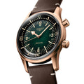 Legend Diver Bronze 42mm - Green on Leather Strap w/ Extra Fabric Strap