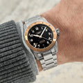 Spirit Zulu Time "1925" 18K Rose-Gold Capped Bezel 39mm - Black on Bracelet