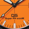 DS Super PH500M 43mm - Orange on Rubber Strap