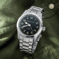 Khaki Field Murph Bundle 42mm - Black on Leather Strap with Extra Bracelet