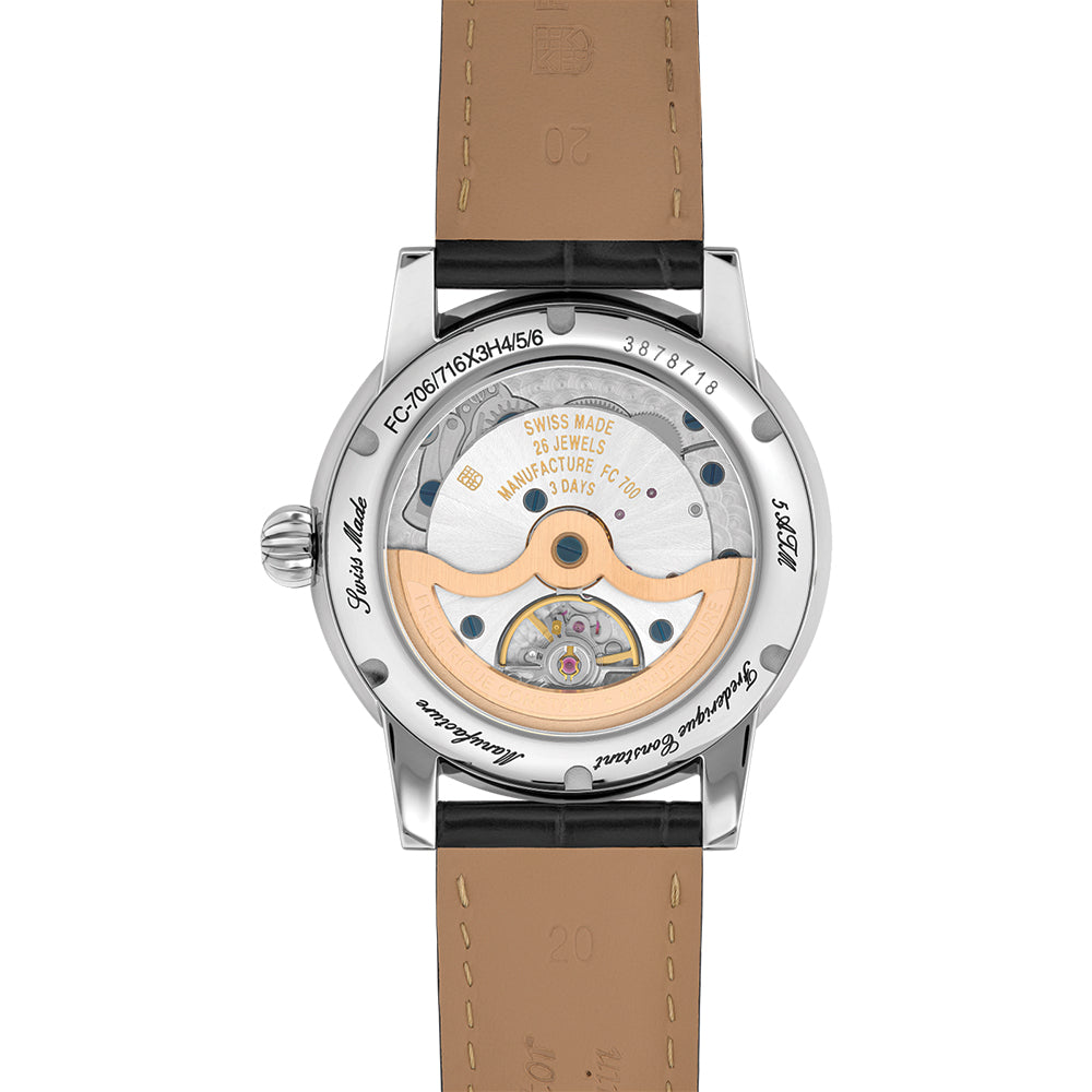 Manufacture Classic Date Automatic 40mm - Black on Leather Strap