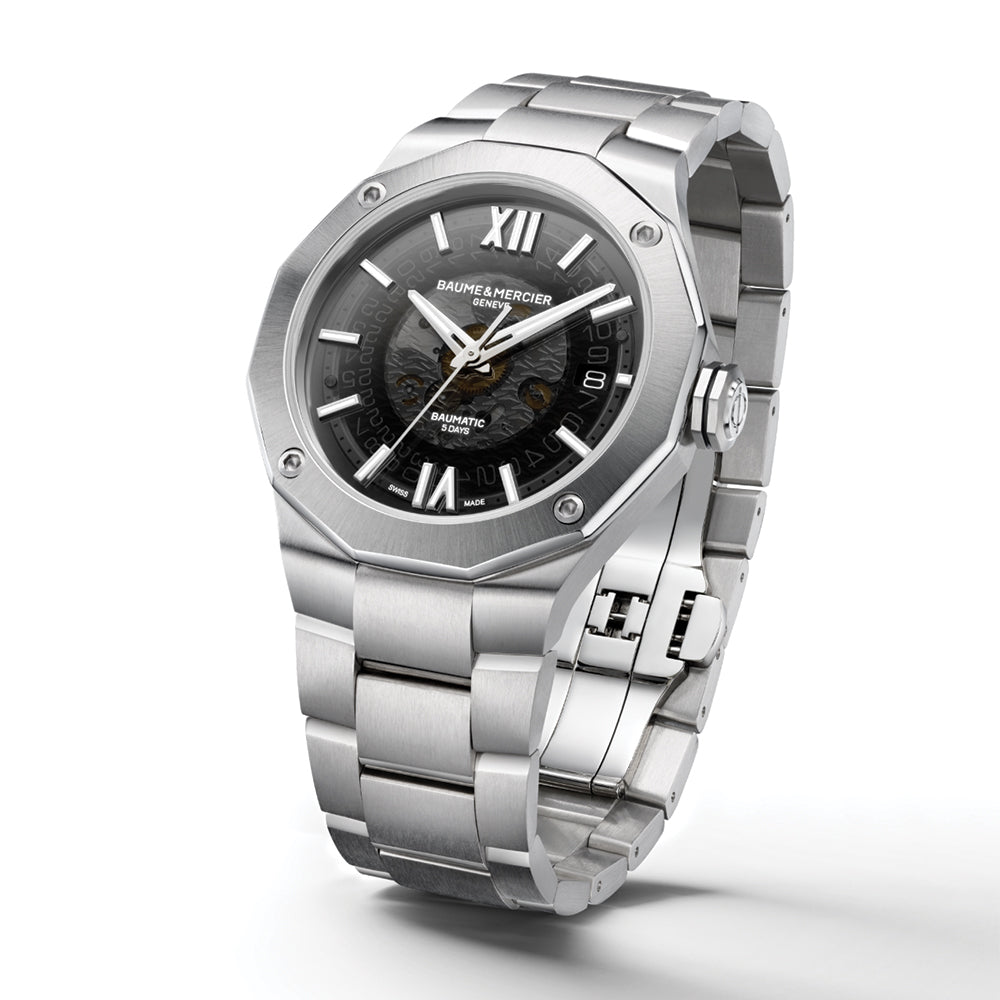 Riviera 10702 Baumatic COSC Certified 42mm - Black on Bracelet