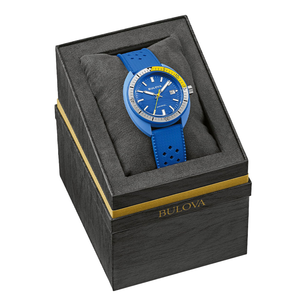 Snorkel Blue Tang Fish 41mm - Blue on Rubber Strap