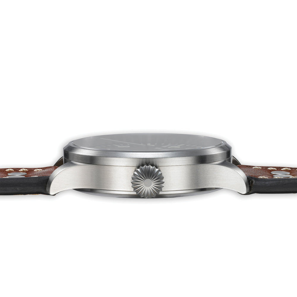 Pilot Watch Basic Aachen 39mm - Black on Leather Strap