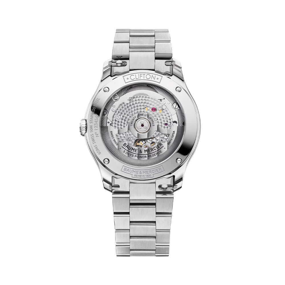 Clifton Round Baumatic 39mm - Blue on Bracelet
