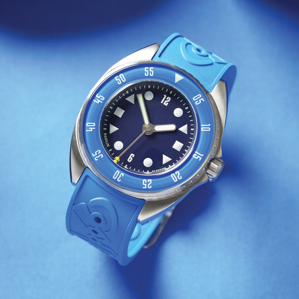 Mara 39.7mm - Blue on Rubber