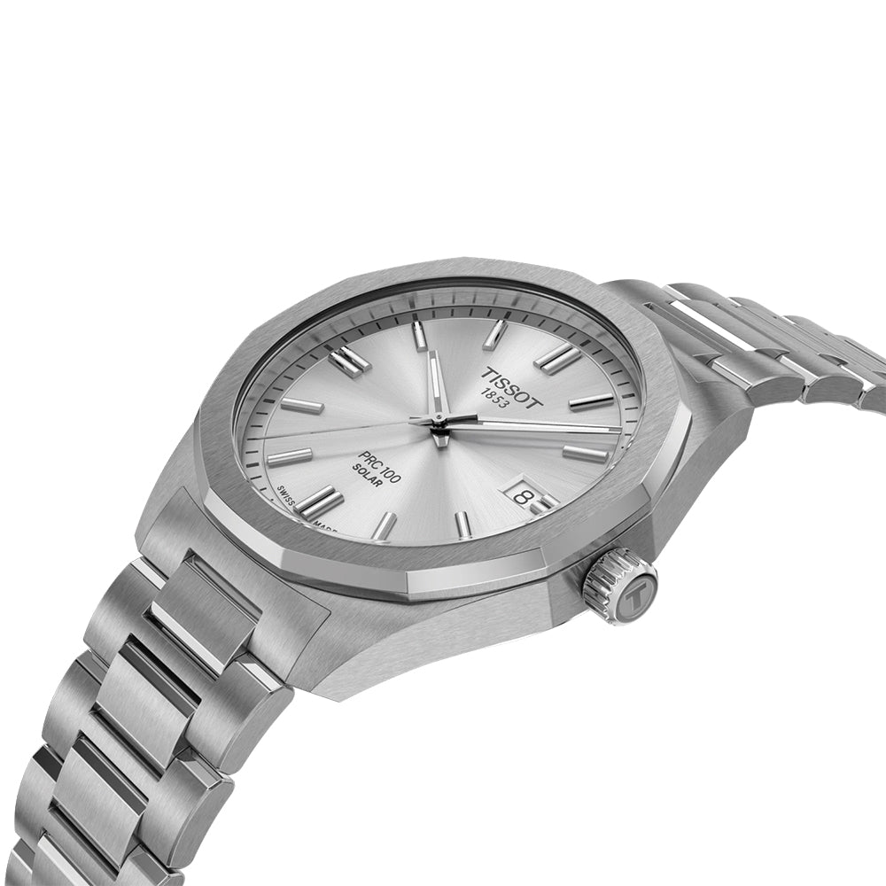 PRC 100 Solar Quartz 39mm - Silver on Bracelet