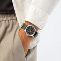 Khaki Field Mechanical Power Reserve 40mm - Black on Fabric Strap
