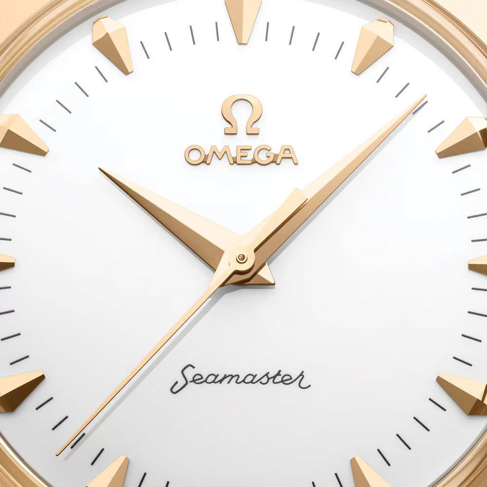 Seamaster Heritage Milano Cortina 2026 Moonshine‚Ñ¢ Gold 37mm - White on Leather Strap