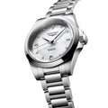 Conquest 34mm - White, Mother-of-Pearl w/ Diamonds on Bracelet