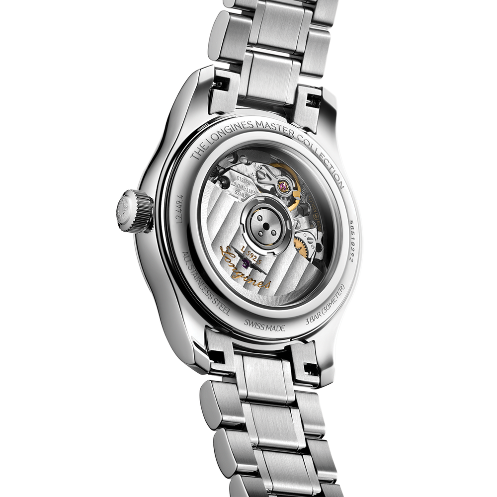 Master 30mm - Frosted Blue, Diamond-Set on Bracelet