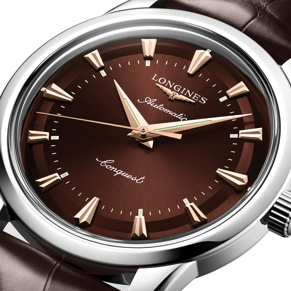 Conquest Heritage 40mm - Brown on Leather Strap