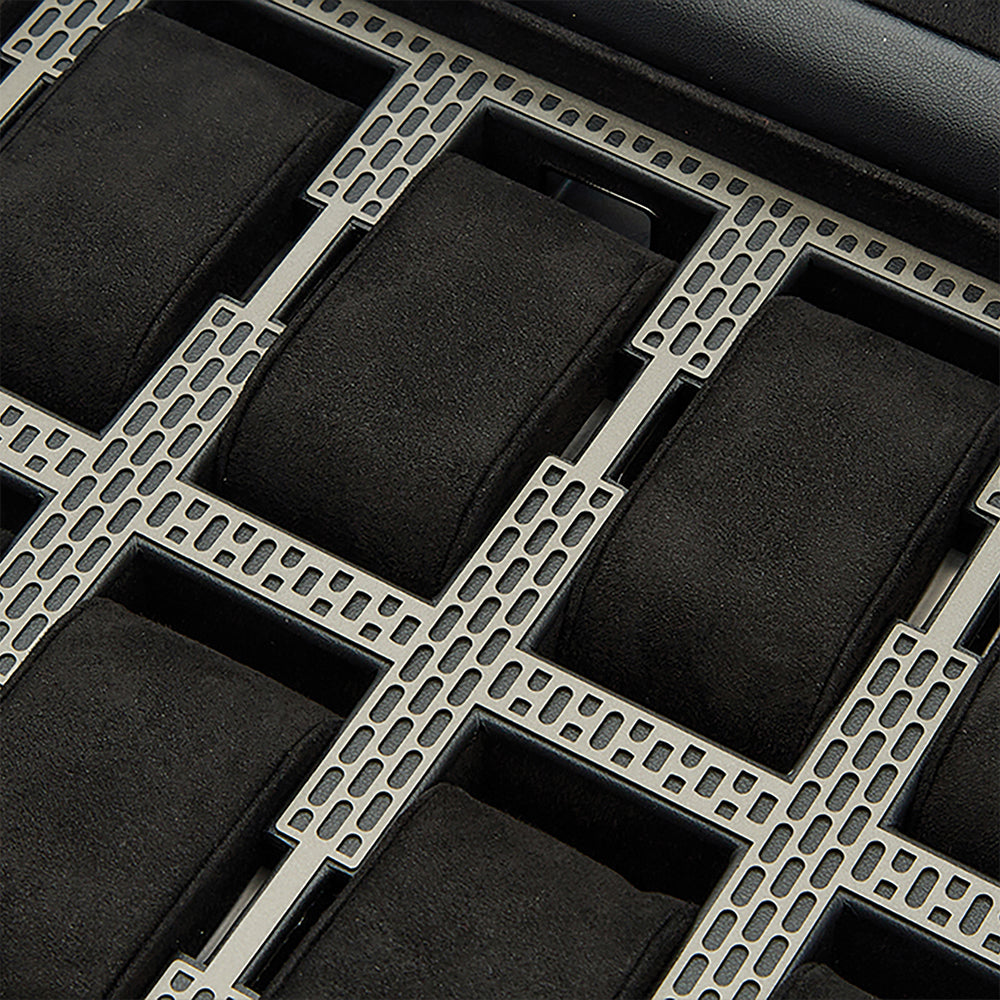 Axis 10 Piece Watch Box with Drawer - Powder Coat