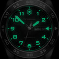 Swiss Army Quartz 42mm - Black on Black Leather Strap