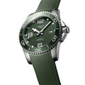 HydroConquest 41mm - Green on Rubber Strap