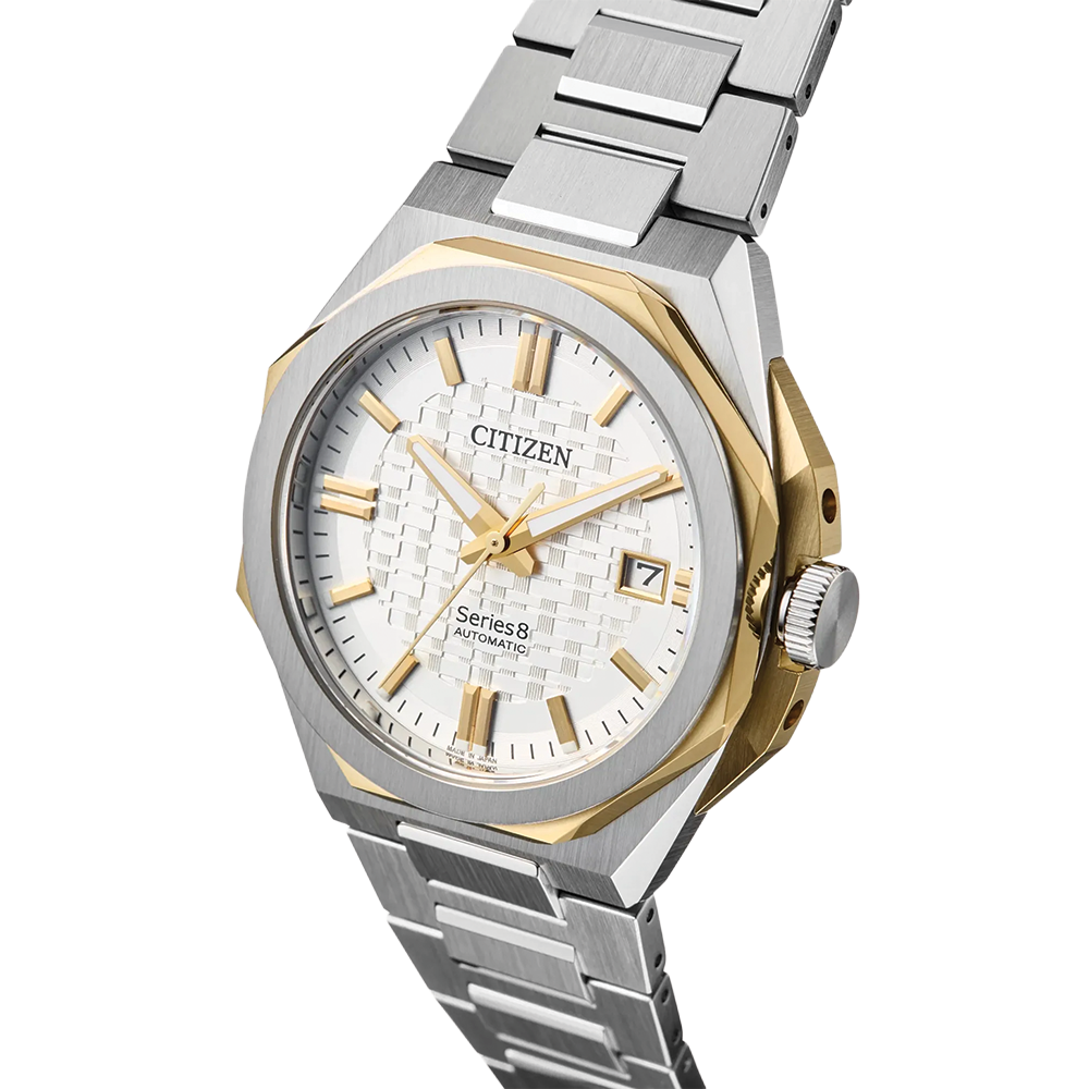 Series8 Automatic Two-Tone 39mm - White on Bracelet