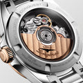 Conquest 30mm - Silver w/ Pink Gold Bezel on Bracelet
