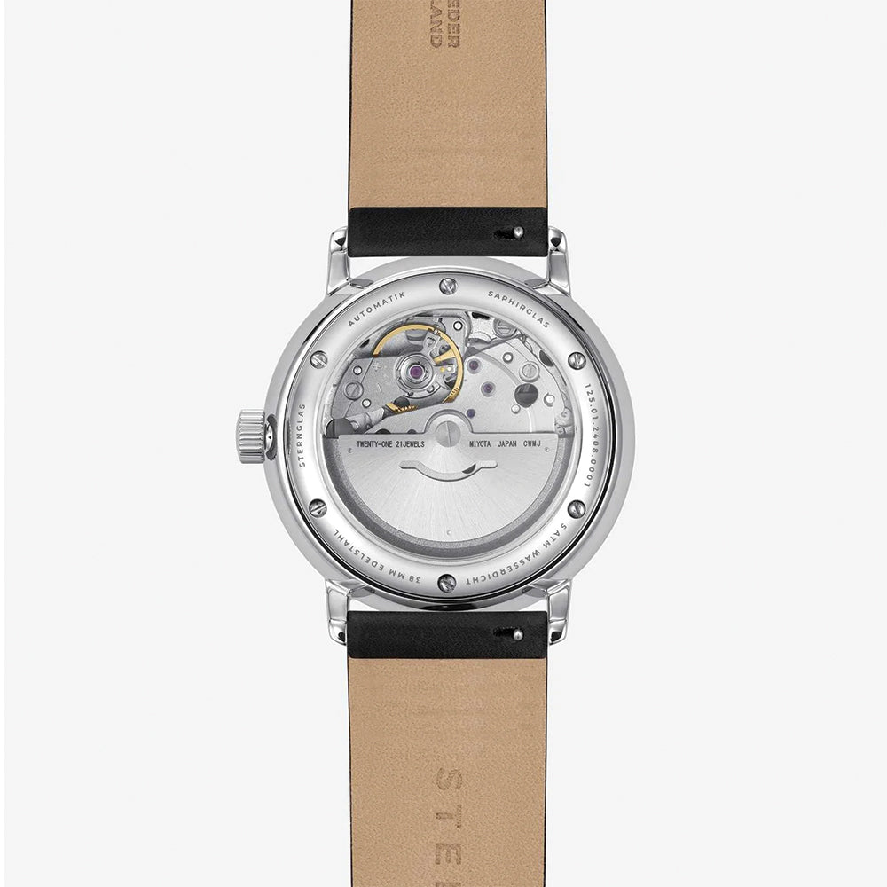 Naos Automatic 38mm - Black on Leather Strap