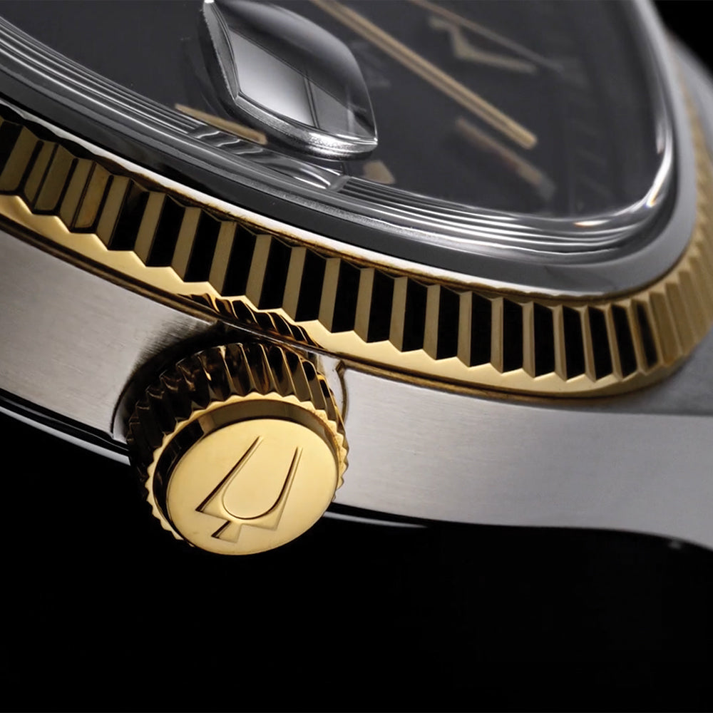 Super Seville High Precision Quartz Two-Tone 37.5mm - Black on Bracelet