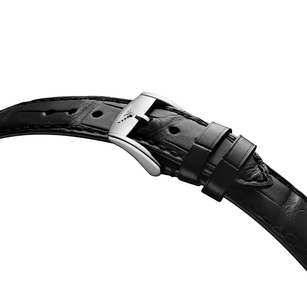 Ultra-Chron Classic 37mm - Silver on Leather Strap