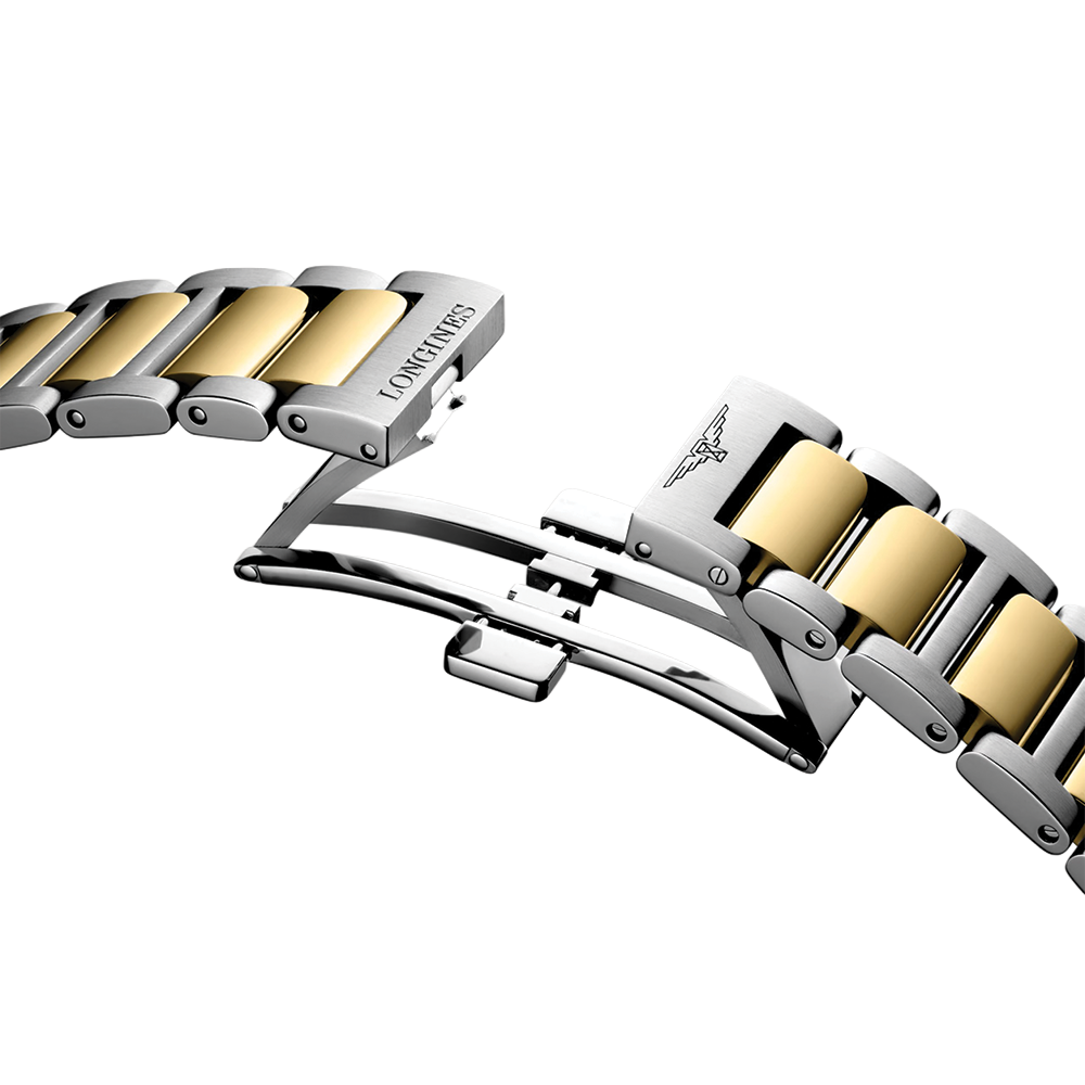 Conquest Quartz Two-Tone 38mm - Black on Bracelet