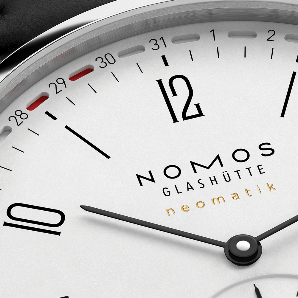 Tangente Neomatik Update 38.5mm - White on Leather Strap
