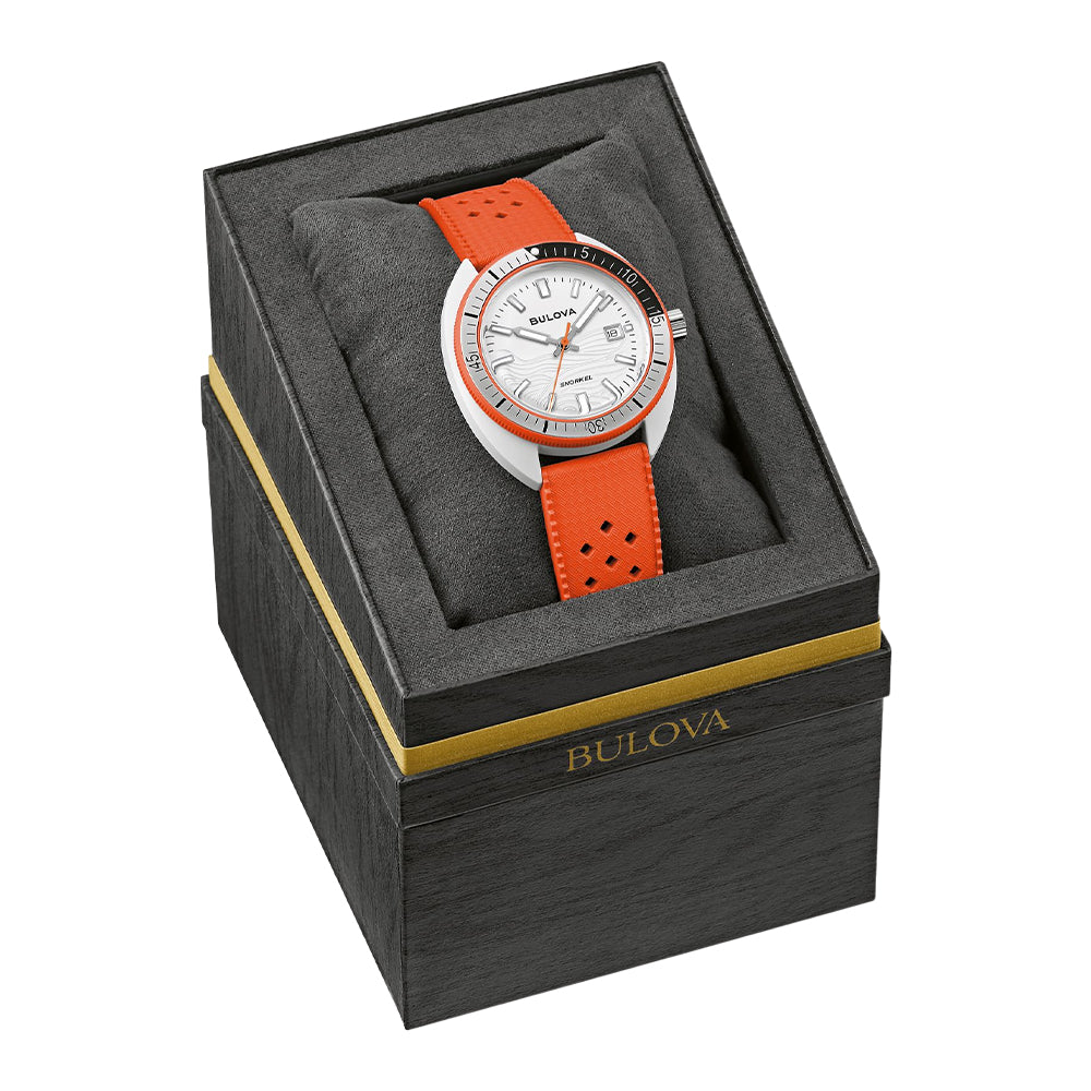 Snorkel Clownfish 41mm - White on Rubber Strap