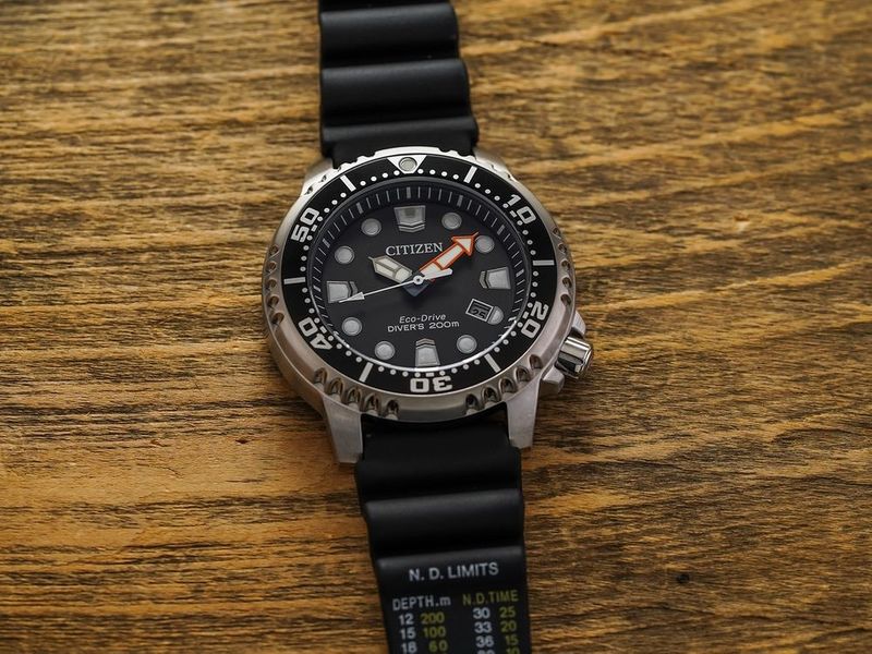 Promaster Diver Black Dial Rubber Strap