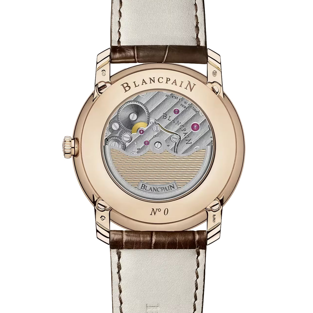 Villeret Quantième Perpétuel 8 Jours Red Gold 42mm - White on Leather Strap