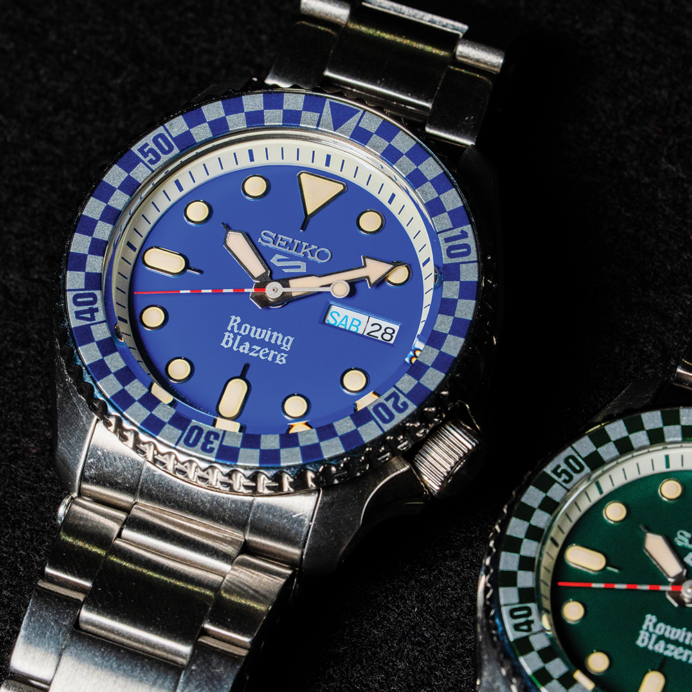 SRPM19 5 Sports Rowing Blazers x Wind Vintage Limited Edition 42mm - Blue on Bracelet w/ Additional Fabric Strap