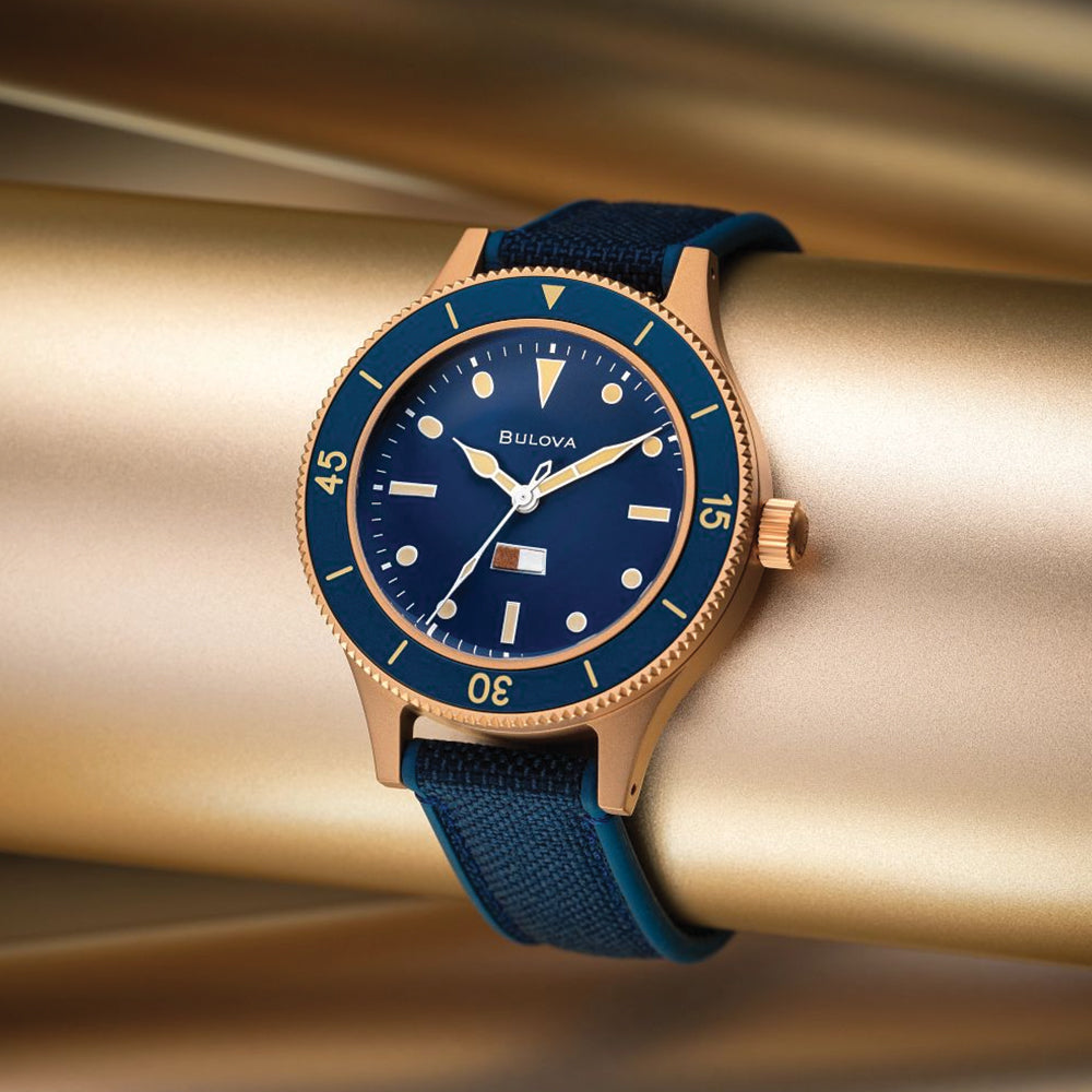 MIL-SHIPS Bronze Special Edition 41mm - Blue on Strap