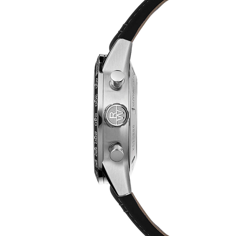 Freelancer Automatic Chronograph Ceramic Bezel 43.5mm - Black on Leather Strap