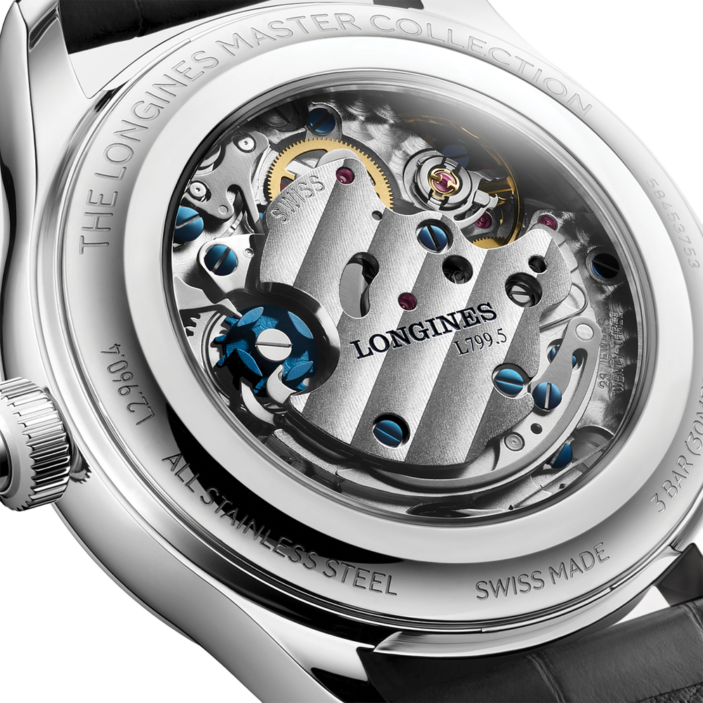 Master Chrono Monopusher Manual 41mm - Frosted Blue on Leather Strap