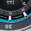 Sportivo Travel GMT 42.5mm - Black on Canvas-Rubber Strap