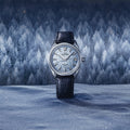 SLGB001 Evolution 9 Spring Drive UFA Platinum 950 37mm - Light Blue on Leather Strap