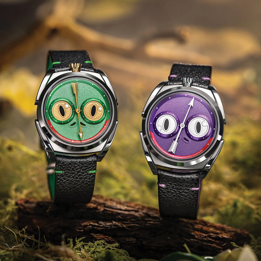 Louis Erard x Konstantin Chaykin Unfrogettable Purple 40mm - Purple on Leather Strap