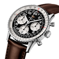 Navitimer B02 Chronograph Cosmonaute 41mm - Black on Leather Strap